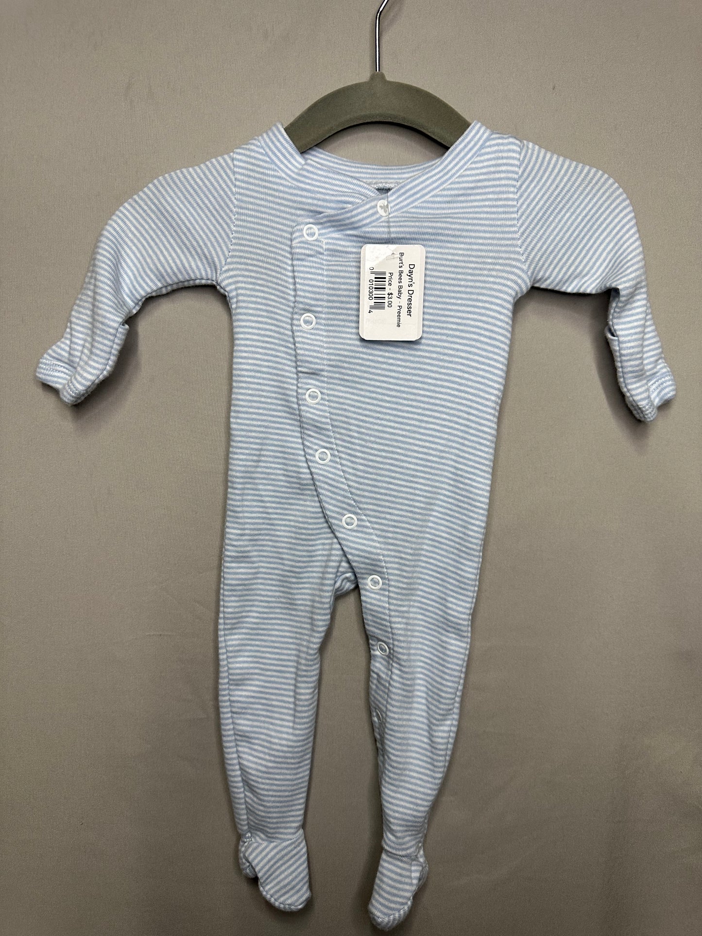 Burt's Bees Baby Stripped Footie